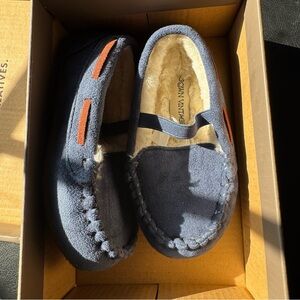 Crown Vintage Kids Slippers in Blue and Orange
